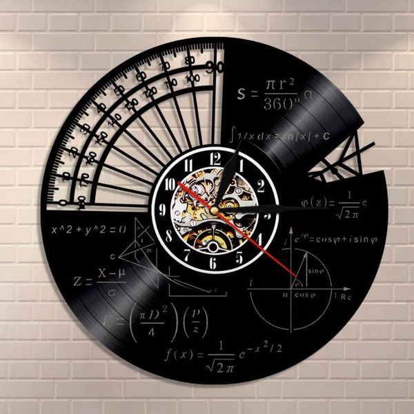 

wall clocks math formula science classroom record home decor teachers gift idea reloj de pared art clock