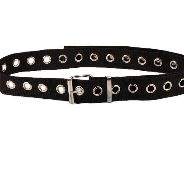 

belts jean metal students buckle nylon waist belt out ring long pin casual, Black;brown