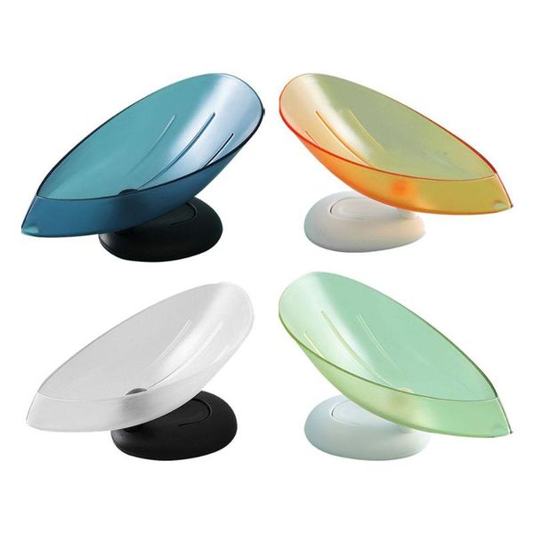 

bath accessory set 2pcs/4pcs kitchen standing perforated plastic suction cup soap dish storage drain rack box holder