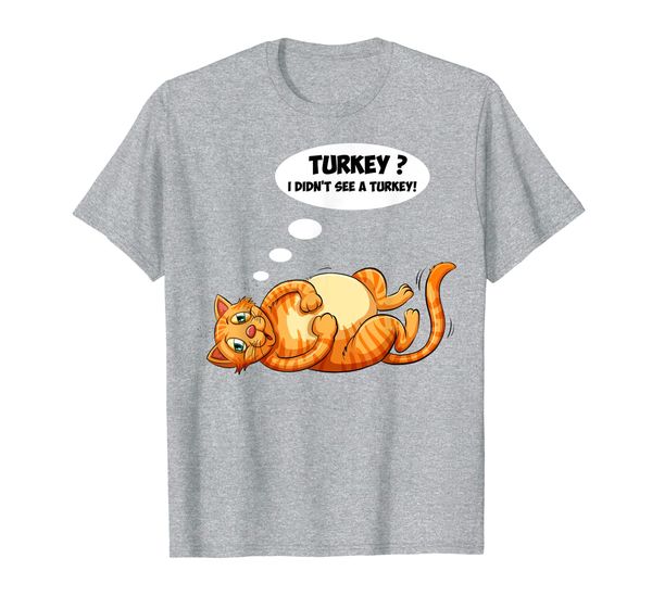 

funny fat cat ate turkey happy thanksgiving day thankful tee t-shirt, White;black