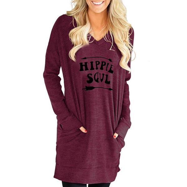 

women's t-shirt vicabo pockets casual women shirts autumn v neck long sleeve split full clothes oversize ladies letter printing tshirts, White