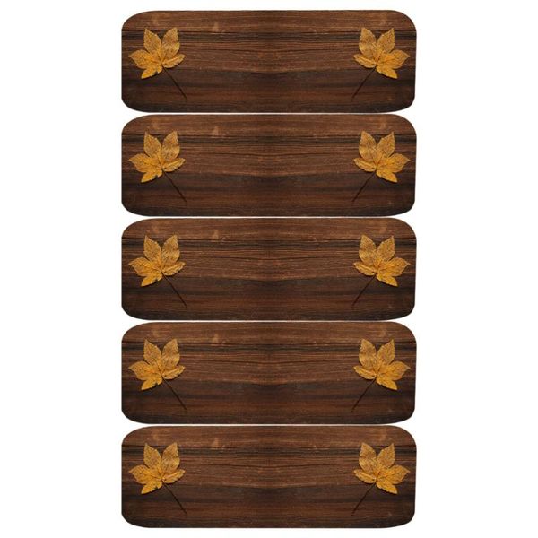 

carpets 5pcs stairs mats plank pattern anti-slip protection cover rug