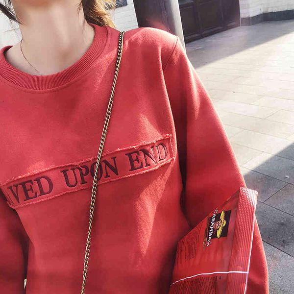 

sweater harajuku jumper pullovers outwear feminine sweatpants fashion long-sleeve sweatshirt, White;black