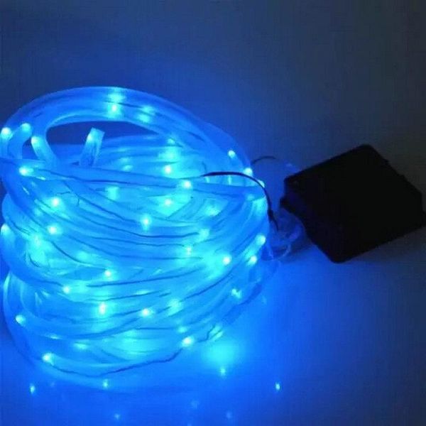 

strings 5pcs 5m solar powered rope tube flexible fairy string light 50led outdoor xmas garden christmas wedding party tree decor-5 color