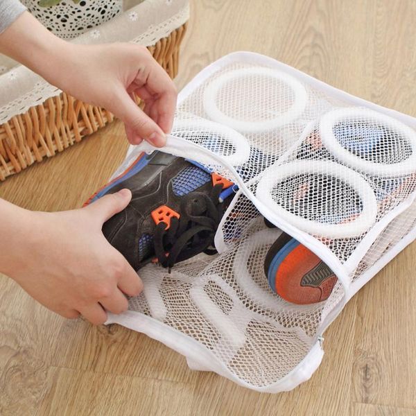 

laundry bags storage organizer mesh shoes dry shoe portable washing
