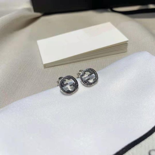 

new 925 silver old hollow earrings exclusive fine jewel, Golden