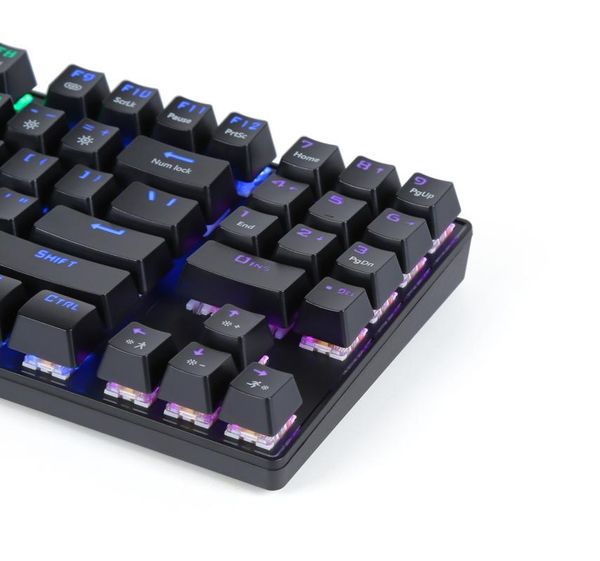 

mechanical green axis color light 89 key mini - wired game keyboard mouse set combos