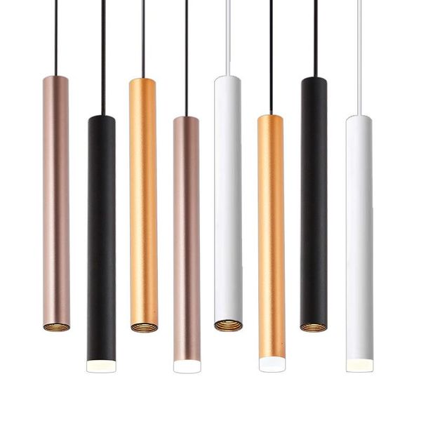 

led downlight simple restaurant cylindrical long tube spotlight creative decoration cashier front desk small chandelier pendant lamps