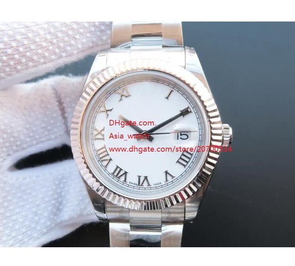 

factory supplier watch asia 2813 movement automatic mechanical 116334 white date 41mm original clasp sapphire mens watches, Slivery;brown