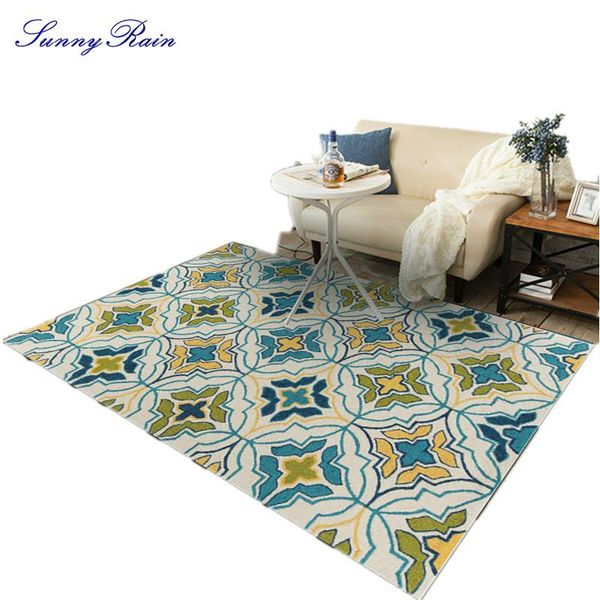 

sunnyrain 1-piece short plush bedroom rug carpet and for living room kitchen washable carpets