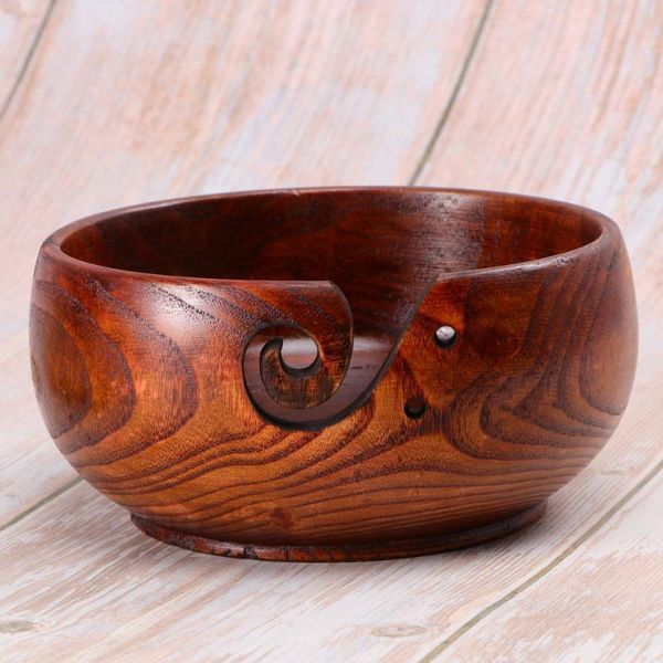 

other arts and crafts wood yarn bowl storage non crochet organizer smooth swirl wool sekin knitting accessory (random plane bottle convex bo