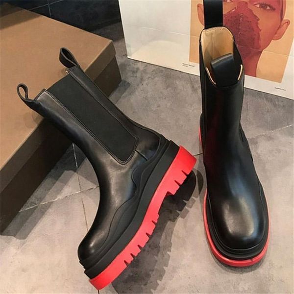 

boots leather mid-tube boot stretch cloth overshoes round toe gear skid rubber soft sole flat shoes casual all-match women, Black