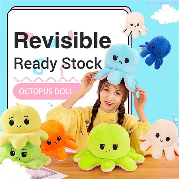 

2021 cute flip plush ocs toys children christmas gifts reversible stock warm flip doll toys party favor stuffed toys lx