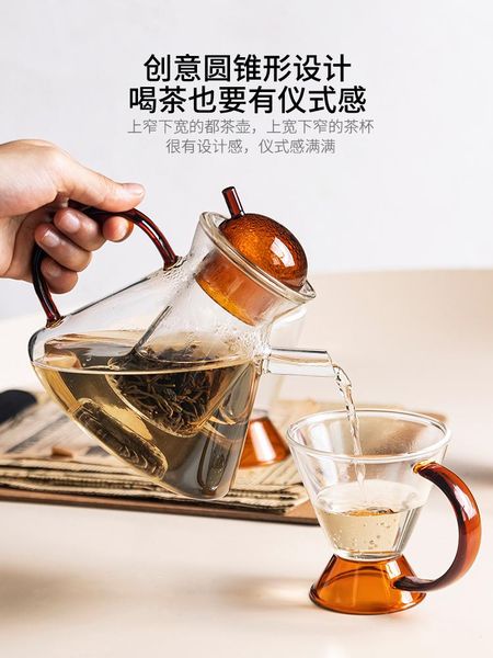 

cups & saucers glass handle water cup tea set teacup small