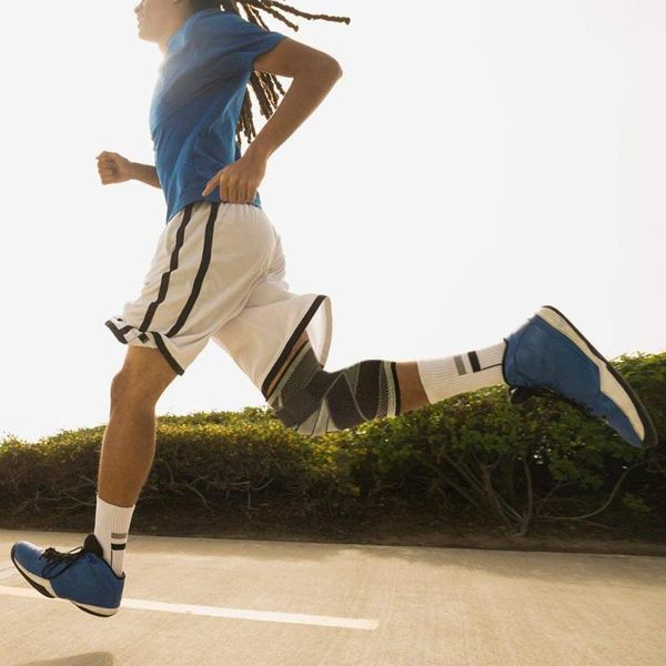 

elbow & knee pads cycling support nylon silk sports pressurized fitness runningbraces elastic padsprotective gear back, Black;gray