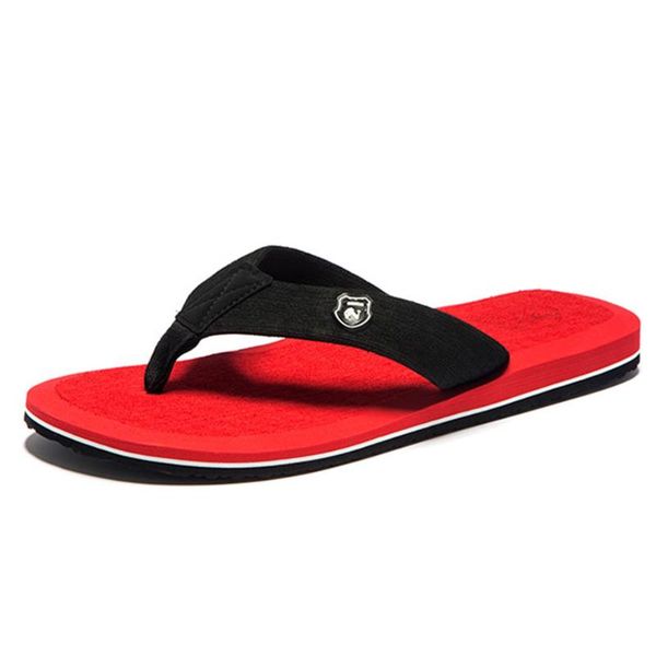 

slippers 2021 brand shoes men summer beach sandals for non-slip slip-on flats flip flops men's, Black