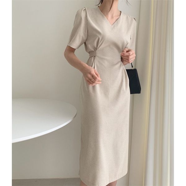 

women's knits & tees casual sleeve high waist midi summer woman straight short v-neck with belt calf length es for women 2021 zi0a, White