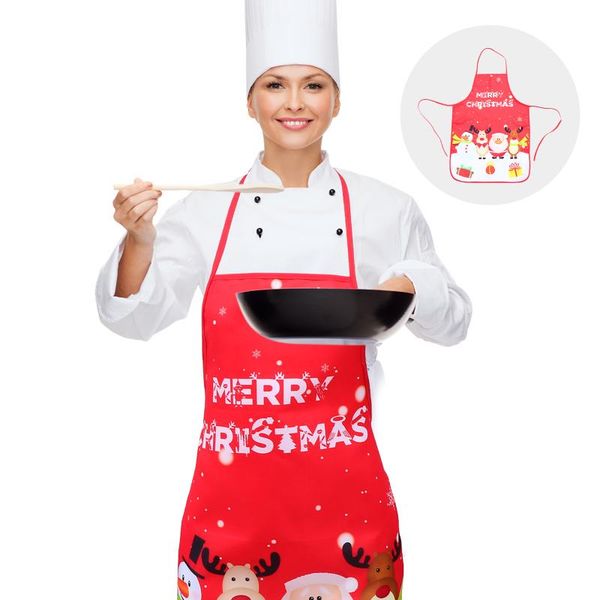 

aprons 1pc christmas elk apron chef cooking party supplies protective