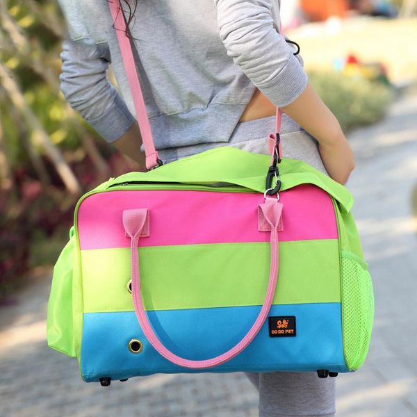 

dog handbags cat single shoulder bags candy color dual purpose pet diagonal package breathable outdoor travel fashion car seat covers