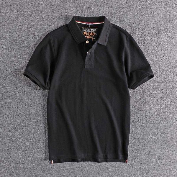 

arrival simple solid cotton lapel short sleeve shirts european and american men's polo 210707, White;black