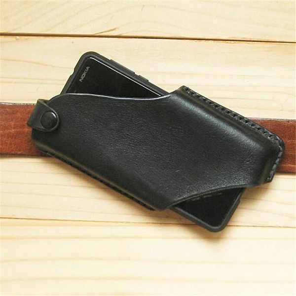 

men cellphone loop holster case belt waist props pu leather purse phone wallet bags