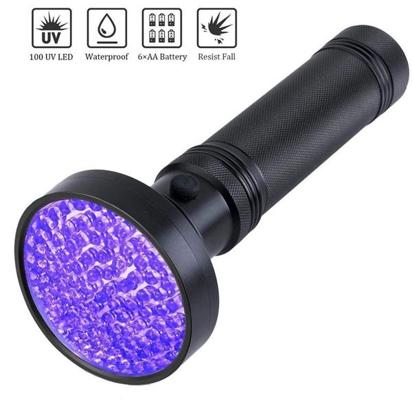 

uv light 51 100 led q5 zoom torch lamp safety ultraviolet detection battery a1 flashlights torches