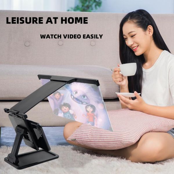 

cell phone mounts & holders 2 in 1 3d mobile screen magnifier hd video stand bracket with movie game folding desk holder