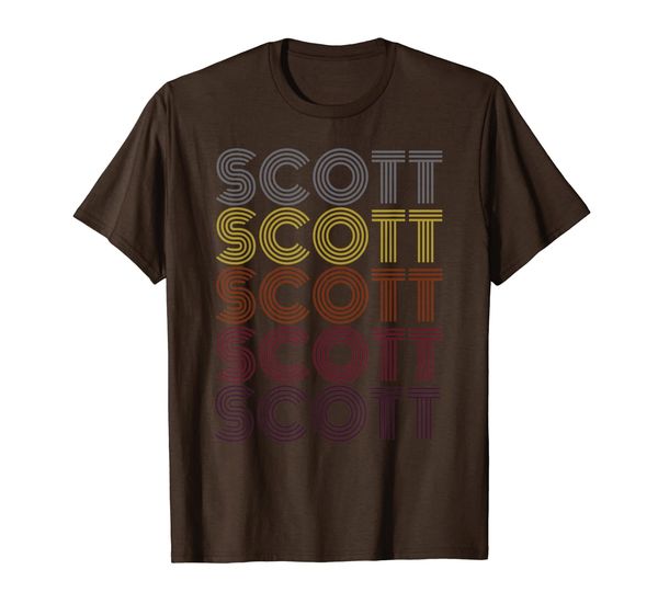 

Graphic Tee First Name Scott Retro Pattern Vintage Style T-Shirt, Mainly pictures