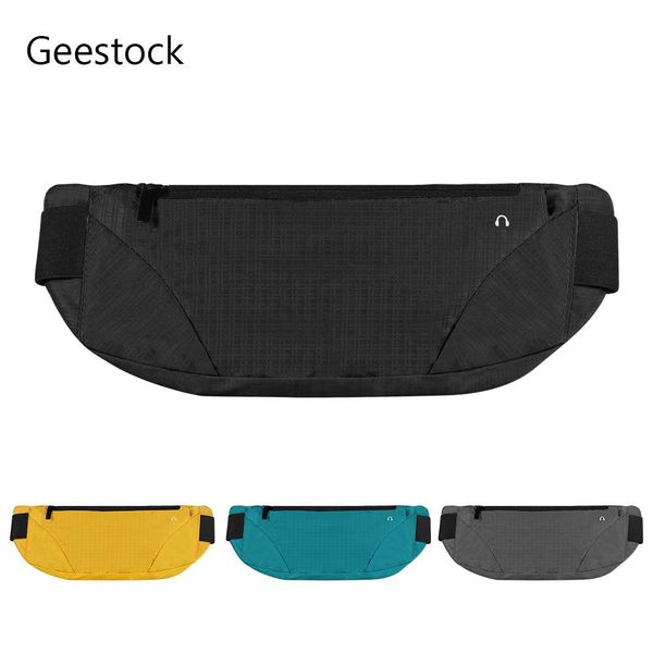 

geestock waist bag running fanny pack sports belt portable phone pounch gym water-resistant wallet elastic belt