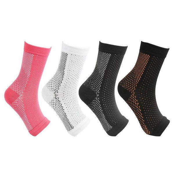 

men's socks men compression ankle protection training gym toeless, Black