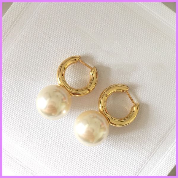 

cute retro pearl earrings women fashion earring designers jewelry mens for gifts designer ear studs gold round earring d219086f, Golden;silver