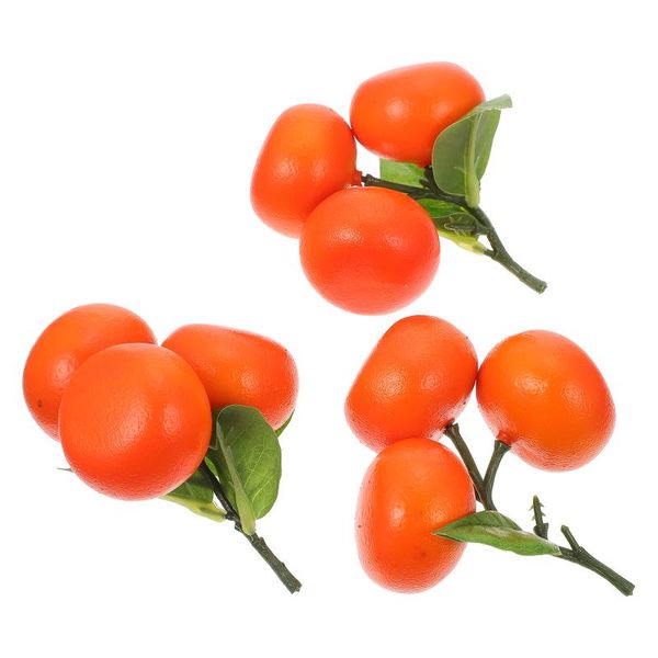 

party decoration 3pcs imitation small oranges fruit model decor lovely vivid po props