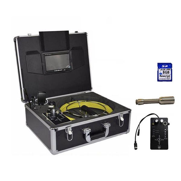 

pipe sewer drain snake inspection video camera system dvr with 7 inch color lcd 8gb sd card ip cameras