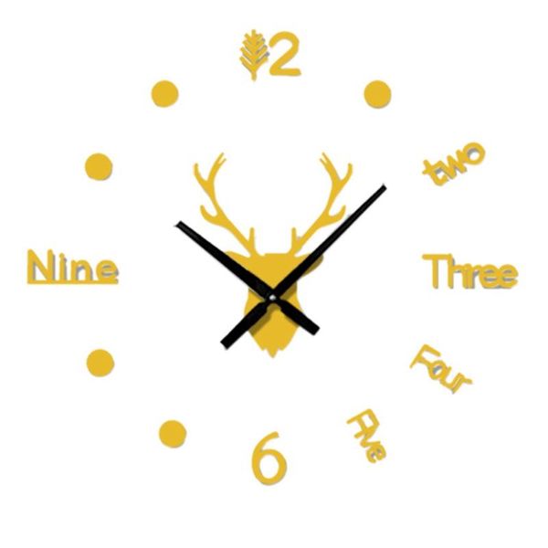

wall clocks 3d diy mirror clock large size frameless mute for home decor
