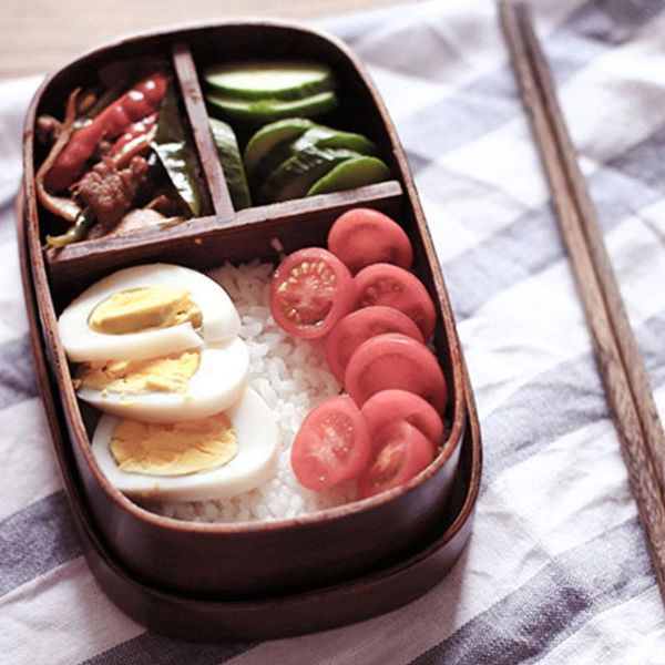 

dinnerware sets japanese bento boxes wood lunch box handmade natural wooden sushi tableware bowl container js22