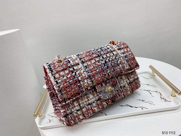 

women shoulder bags 2021 autumn new fashion ladies crossbody bag woolen cloth hlwyluck small square-bags famous luxury 26*17cm