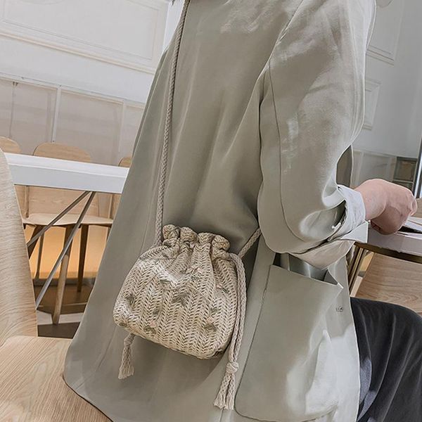 

evening bags fashion lace crossbody handbags small shoulder women drawstring straw beach flower embroidery travel ladies