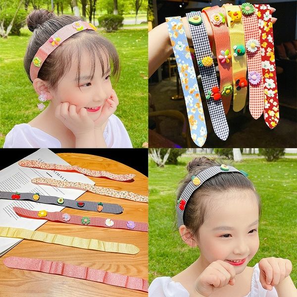 

barrettes hairpin children's hair broken korean summer headdress cute girl sticky bangs artifact band, Golden;silver