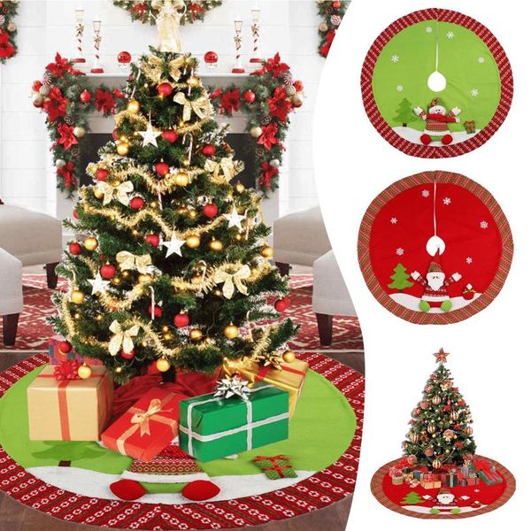 

christmas decorations tree skirts print linen xmas for props kerst decoratie 2021