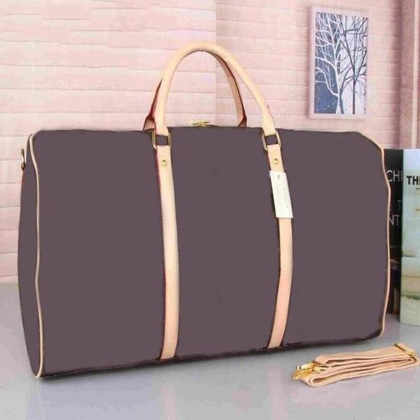 

designer luxury55cm duffle travel bag attractive tote shoulder cross body casual men's duffel backpack outdoor packs storage messenger