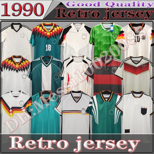 

1990 1992 1994 1988 germany retro soccer jersey littbarski ballack klinsmann 1998 2014 matthias classic vintage kalkbrenner 1996 2004 2006 f, Black;yellow