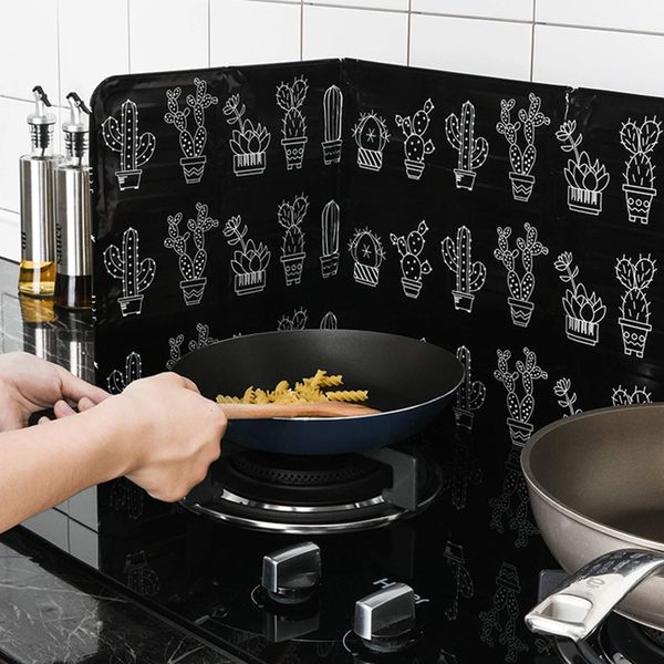 

house cooks cooker sheet plate avoid oil splash cooking deflector cooks kitchen 84x33cm adjust to fit any size burner or pan