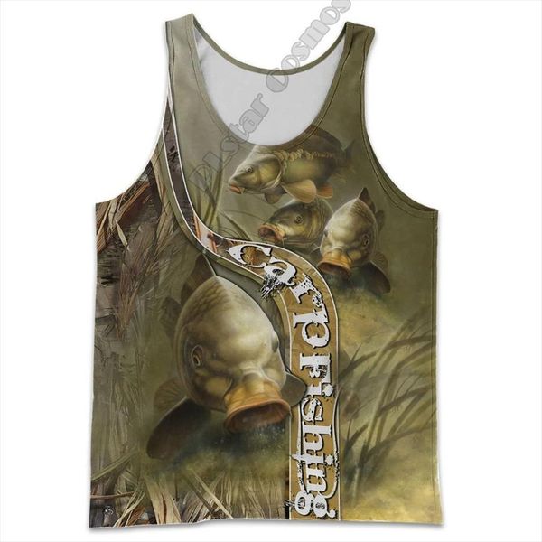 

newfashion animal camo fisher mens bass fishing harajuku casual pullover funny 3dprint summer vest tank a 1, White;black