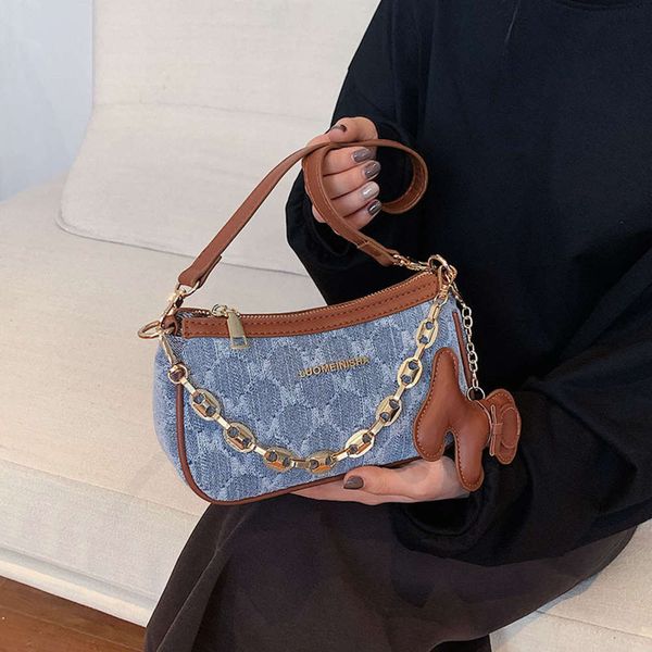 

designer dinner bagarmpit bag 2021 autumn fashion printed women's niche design single shoulder messenger bag chain small square