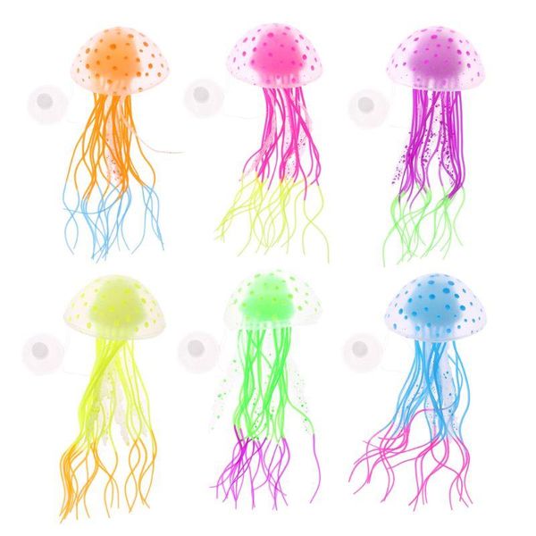 

aquarium fluorescent jellyfish fish tank decoration authentic simulation trumpet goldfish decor drop ship decorations