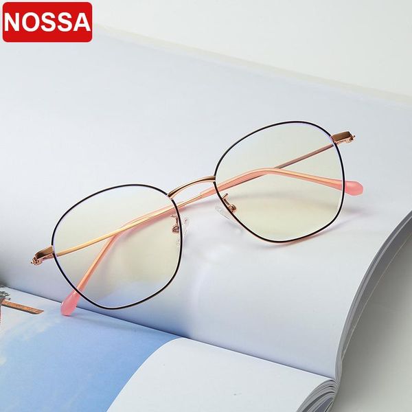 

fashion sunglasses frames 2021 korean version of metal anti-blue glasses trend oval literary frame female retro men., Black