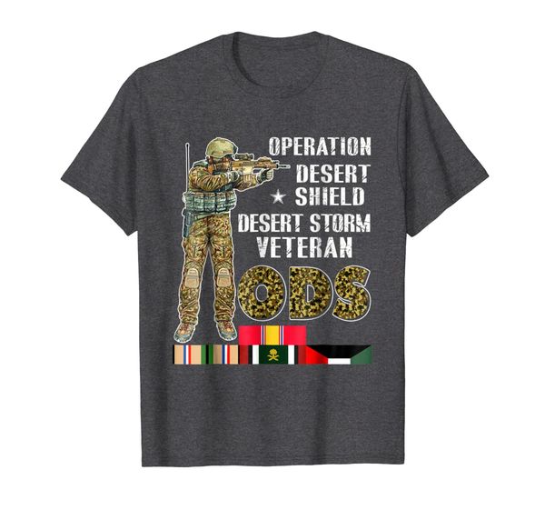 

mens operation desert storm-shield veteran ods gift t shirt, White;black