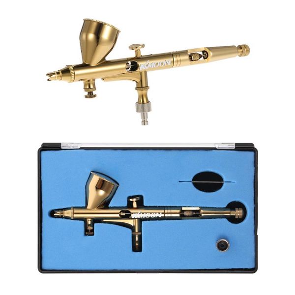 

professional spray guns kkmoon 0.25mm gravity feed dual-action airbrush kit gun set air brush for art painting tattoo nail