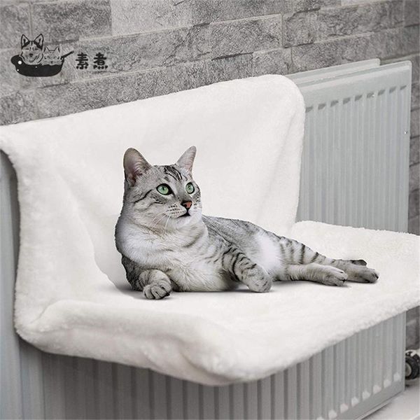 

cat kitty hanging bed pet animal hammack luxury radiator winter warm fleece basket hammocks metal iron frame sleeping beds & furniture