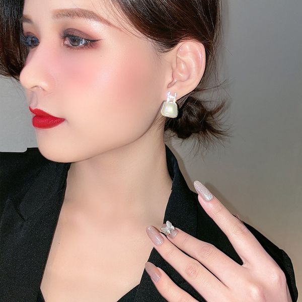 

earrings 2021 fashion with diamond letters earrings women's korean temperament net red personality versatile women, Golden